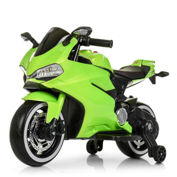 Детский мотобайк Ducati M 4104ELS-5 колеса ЕВА и автопокраска (зеленый)