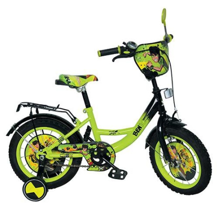 фото Детский двухколесный велосипед 14" BN 0039 Бен Тен (зеленый)