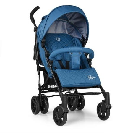 фото Коляска детская El Camino ME 1013-4 RUSH прогулочная трость чехол дождевик (синяя)