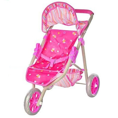 фото Трехколесная коляска 417P-02 для куклы