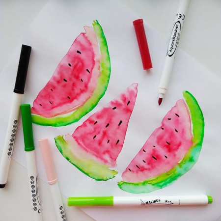 фото Акварельные фломастеры MALINOS Aquarellzauber на водной основе 12 шт