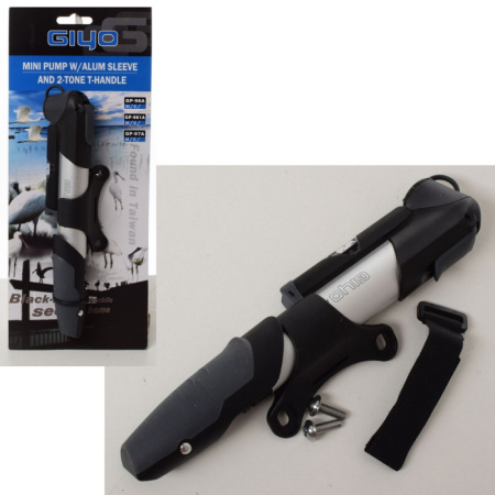 фото Насос для велосипеда GIYO AS180017-7 с манометром (белый)