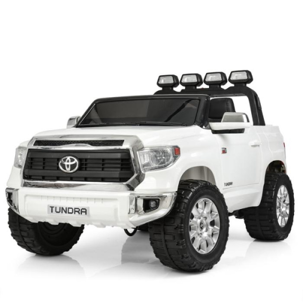 Детский электромобиль внедорожник Toyota Tundra JJ2255EBLR-1 кожаное сиденье (белый)