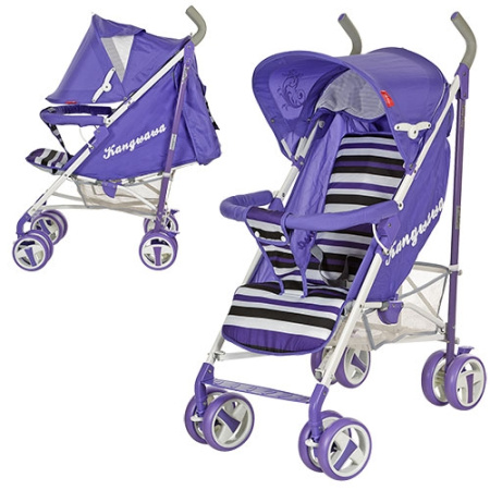 фото Детская прогулочная коляска трость 310-9 (фиолетовая)