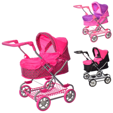 фото Демисезонная коляска для куклы Melogo 9680W с глубоким капюшоном