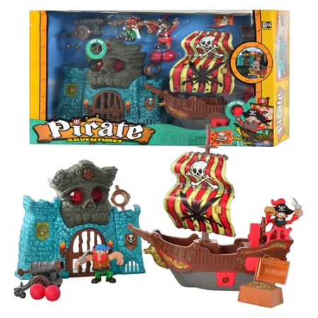 фото Детский игровой набор Keenway 10763 корабль пиратов со звуком и светом