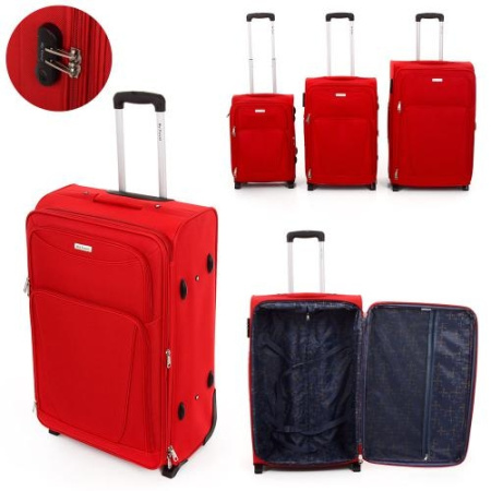 фото Набор три чемодана MK 2150-3 тканевые (красные)