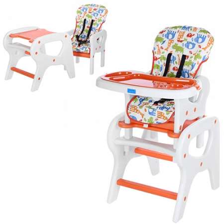 фото Стульчик для кормления M 0816-16 столик трансформер (оранжевый)