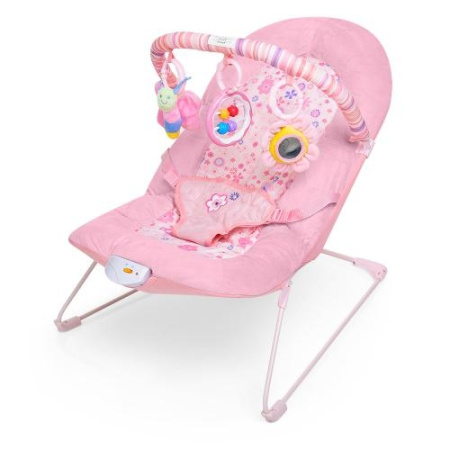 фото Детский шезлонг-качалка Bambi 30602 с вибрацией (розовый)