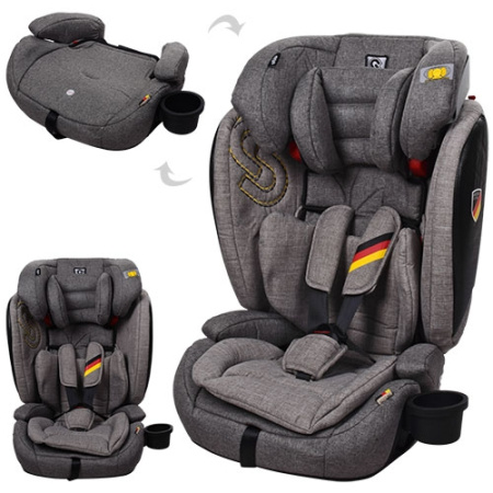 фото Детское автокресло YY11-11 бустер 2в1 лён группа 1-2-3 (9-36см)