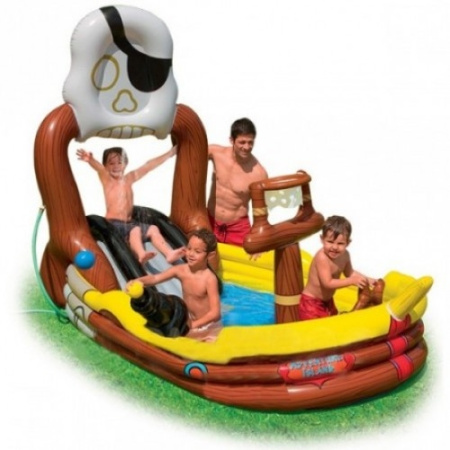 фото Надувной игровой центр 57133 с горкой «Пираты Карибского моря»