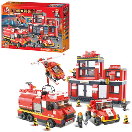фото Детский конструктор SLUBAN M38-B0226 пожарные спасатели (693 детали)
