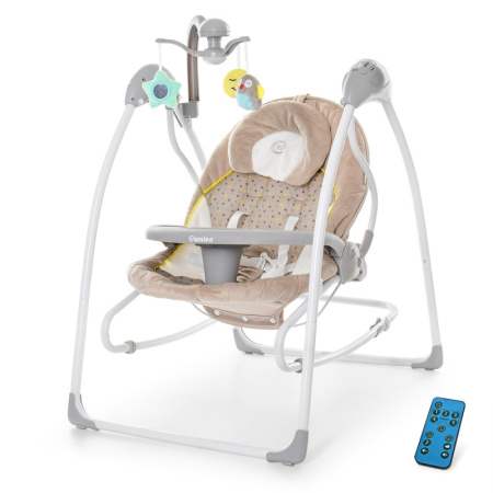 фото Детские качели с электроприводом El Camino ME 1028-2 Sensa шезлонг 2в1 (бежевые)