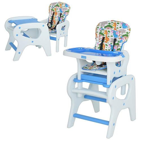 фото Детский стульчик для кормления-трансформер M 0816-7 столик (сине-зеленый)