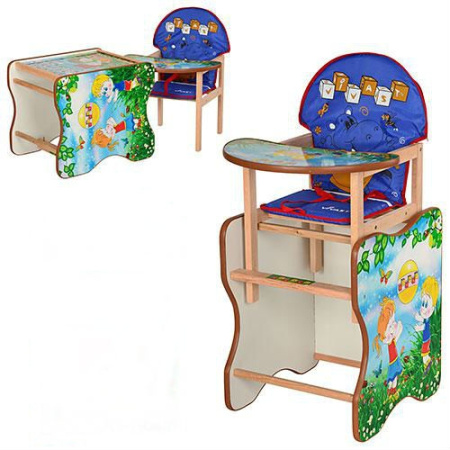 фото Стульчик для кормления Vivast М V-112-1 трансформер (дети с мячом)