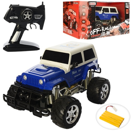 фото Джип с радиоуправлением MYX.201A полиция надувные колеса (38см)