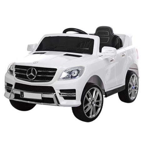 фото Детский электромобиль джип Mercedes M 3568EBLR-1 открывающиеся двери и кожаное сиденье (белый)