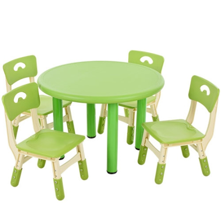 фото Детский столик со стульчиками TABLE2-5 регулируемая высота (зеленый)