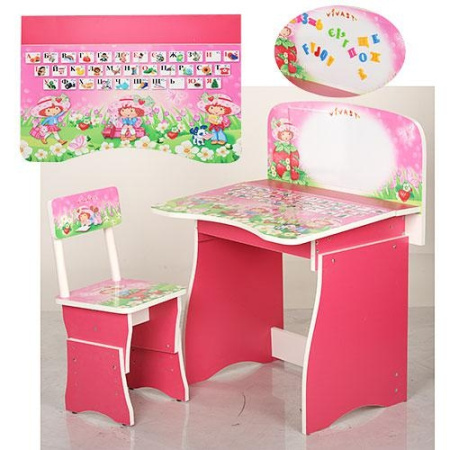 фото Детская парта Vivast МV-902-4-2 растишка (розовая)