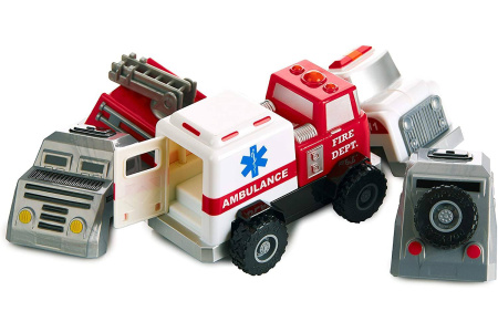 фото Детский конструктор Popular Playthings машинка (полиция, скорая помощь, пожарная)