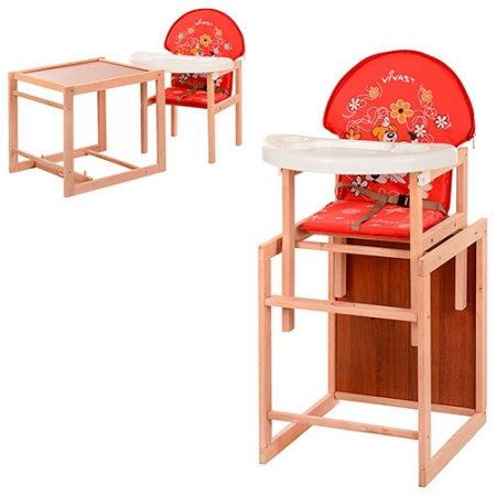 фото Стульчик для кормления – трансформер MV-102-21-6 (собака красный)