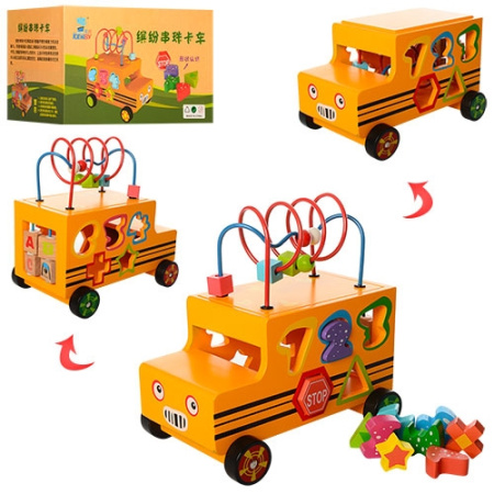 фото Деревянная игрушка Игра MD 1179 машинка с лабиринтом