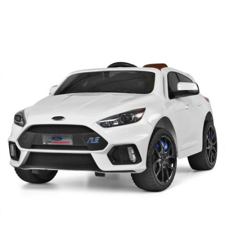 фото Детский электромобиль Ford Focus RS M 3627EBLR-1 с кожаным сиденьем (белый)