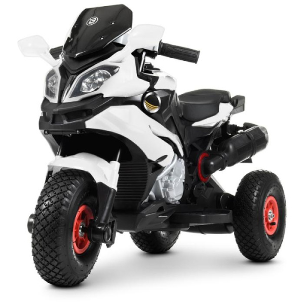 Мотоцикл для детей Bambi M 4188AL-1 на надувных колесах (белый)