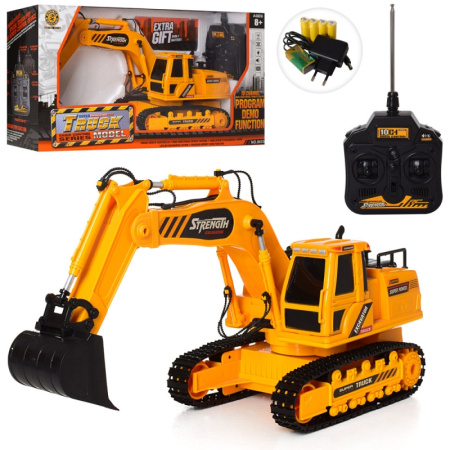фото Игрушечный экскаватор на радиоуправлении 8633 звук и подвижный ковш (40 см)