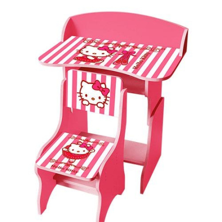 фото Детская парта 301-8 регулируемая по высоте Hello Kitty (малиновая)