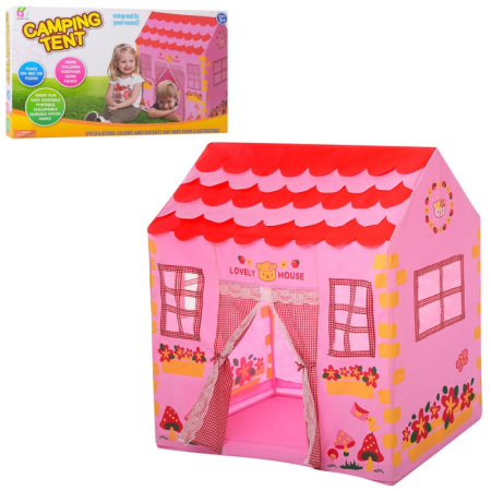 фото Детская палатка домик M 3767 на колышках (105-60-110 см)