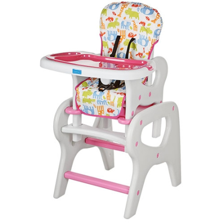 фото Стульчик для кормления M 0816-11 столик трансформер (розовый)