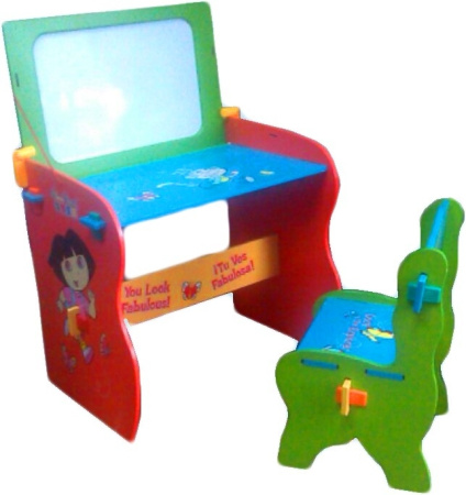 фото Детская парта W 091-3 «Даша»  с магнитной доской и мольбертом