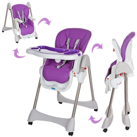 фото Детский стульчик для кормления M 3216-2-9 (фиолетово-белый)