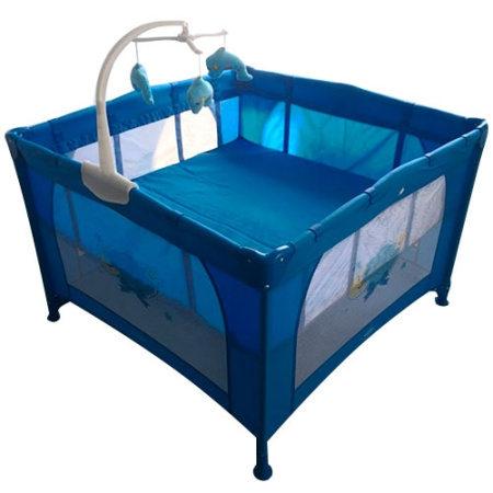 фото Двухуровневый детский манеж Bambi G400-4 (синий)