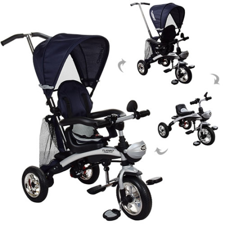 фото Велосипед – беговел ITRIKE M 3212A-9 TURBO TRIKE 2в1 (темно-синий)