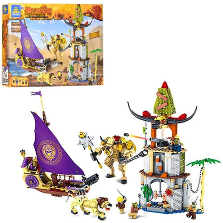 фото Детский конструктор KAZI KY87021 военный парусник замок (927 деталей)