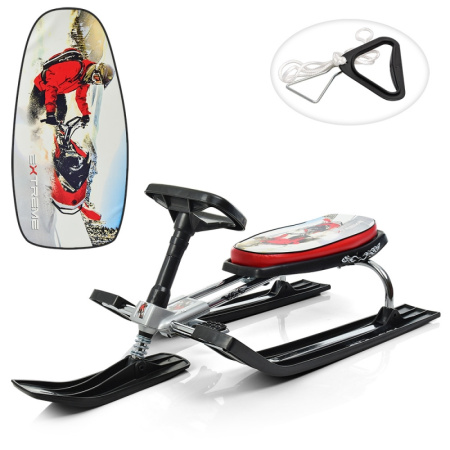 фото Детский снегокат MS 1821-2 низкая рама и мягкое сиденье (металлик)