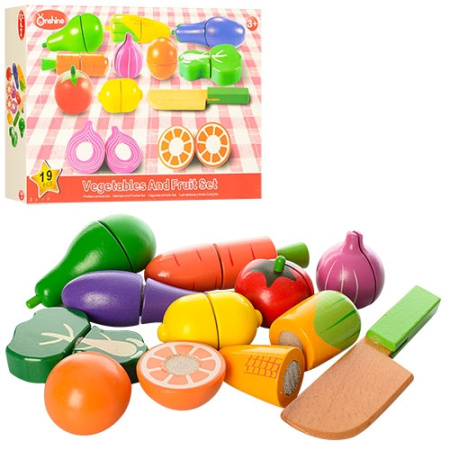 фото Продукты из дерева на липучке Onshine MD 1078 (19 деталей)