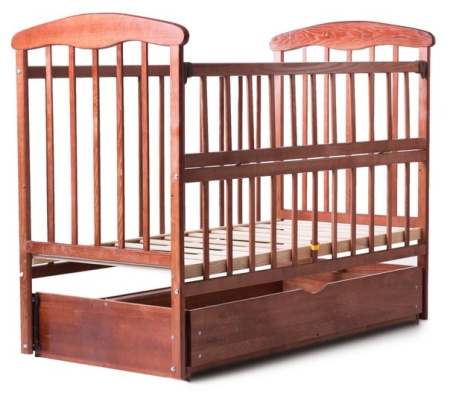 фото Кровать Наталка Откидная Боковина, с маятником и ящиком Ясень темная 20112