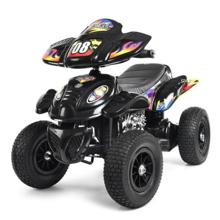 фото Квадроцикл для детей Bambi M 2403ALR-2 резиновые колеса и кожаное сиденье (черный) фото Квадроцикл для детей Bambi M 2403ALR-2 резиновые колеса и кожаное сиденье (черный)