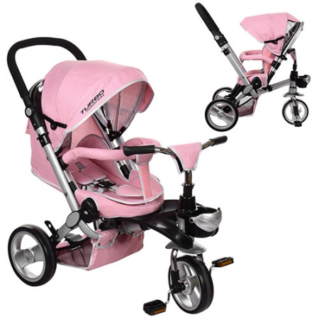 фото Складной трехколесный велосипед TorboTrike M AL3645-10 колеса EVA (нежно-розовый)