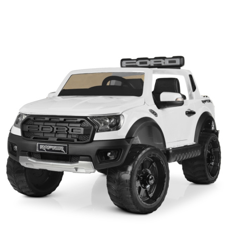 фото Детский электромобиль внедорожник Ford Raptor M 4174EBLR-1 с кожаным сиденьем (белый) фото Детский электромобиль внедорожник Ford Raptor M 4174EBLR-1 с кожаным сиденьем (белый)