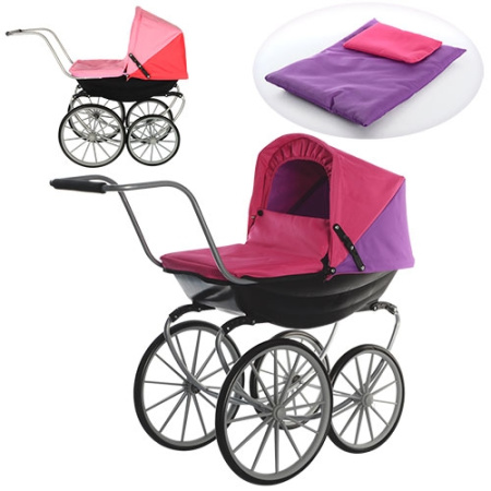 фото Коляска для куклы классика MELOGO 9621 матрас подушка