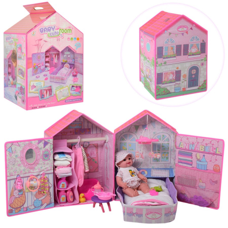 фото Игровой набор для девочки 60180EP пупс с домом и аксессуарами