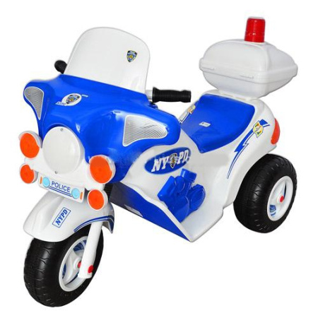 фото Детский мотоцикл 372-3 Я-МАХА ORION, полицейский, синий с белым