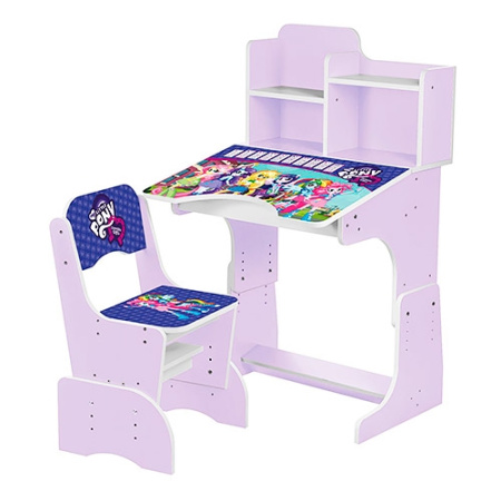фото Детская регулируемая парта WL 2071-14-2 Маленькая Пони (сиреневая)