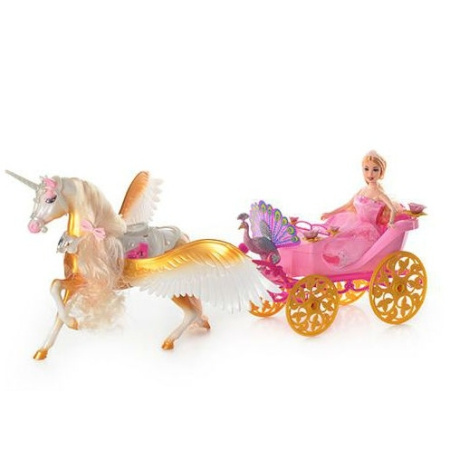 фото Карета с куклой Jinni 83153 павлин