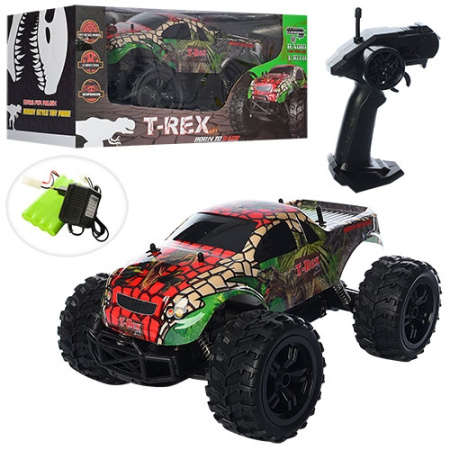 фото Джип с радиоуправлением T-Rex 9111M резиновые колеса небьющийся корпус амортизаторы (42 см)