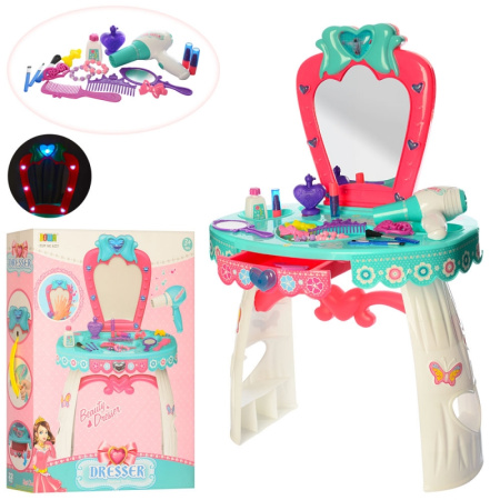 фото Игровое трюмо детское 8237 фен расческа косметика украшения